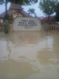 banjir di kantor Wakil Bupati